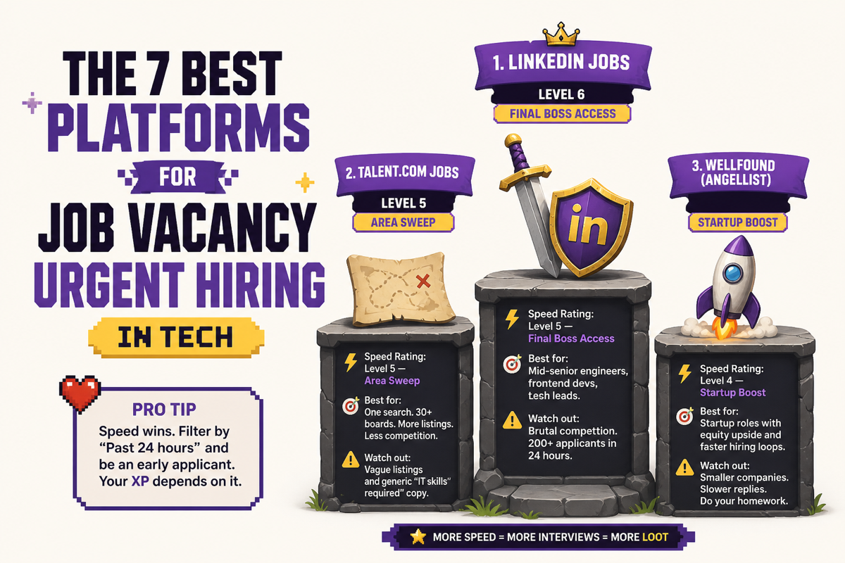 Illustration for The 7 Best Platforms for Job Vacancy Urgent Hiring in Tech