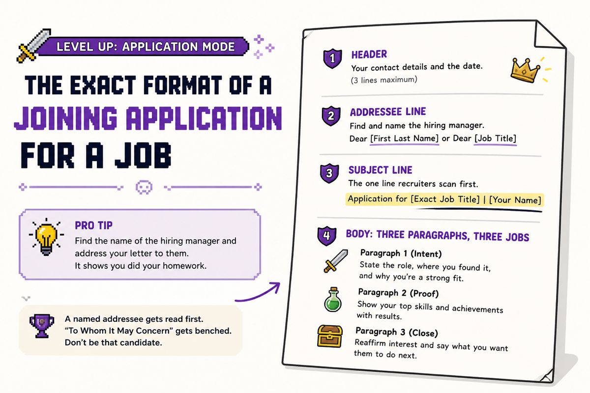 Illustration for The Exact Format of a Joining Application for a Job